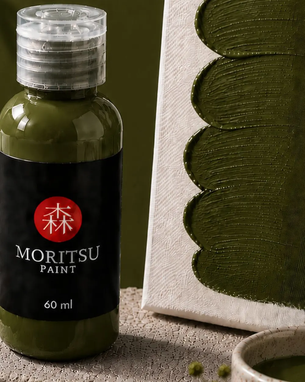 Moritsu Premium Acrylic Paint warna Army Green