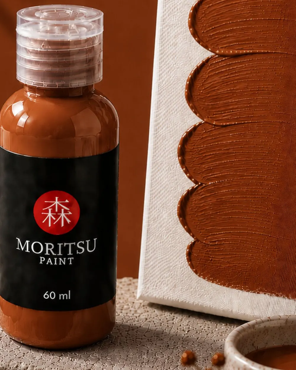 Moritsu Premium Acrylic Paint warna Caramel Brown