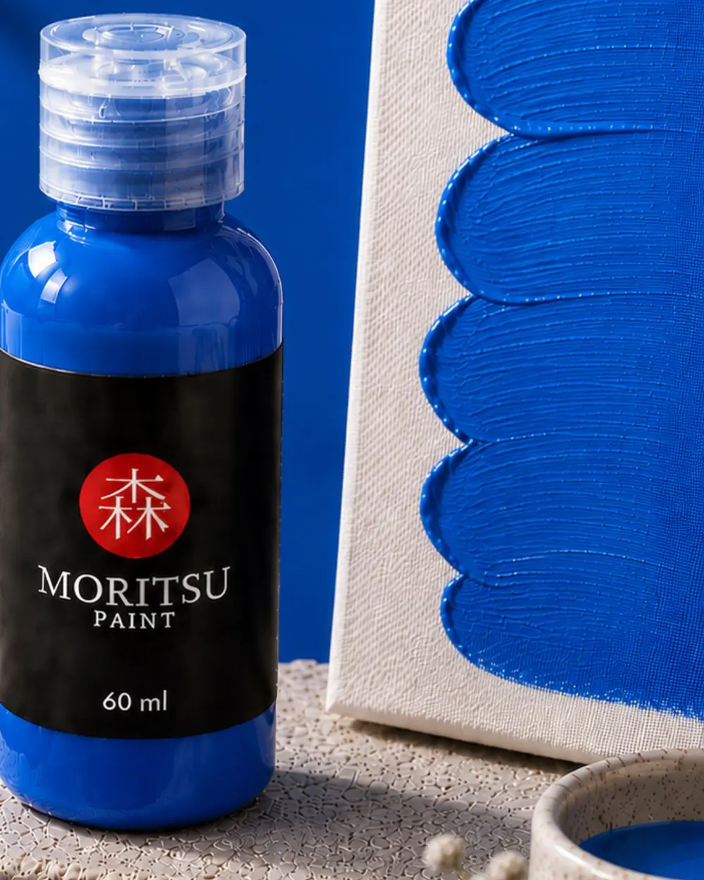 Moritsu Premium Acrylic Paint warna Cerulean Blue