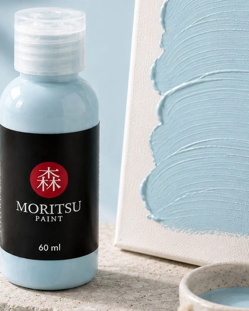 Moritsu Premium Acrylic Paint warna Eggshell Blue