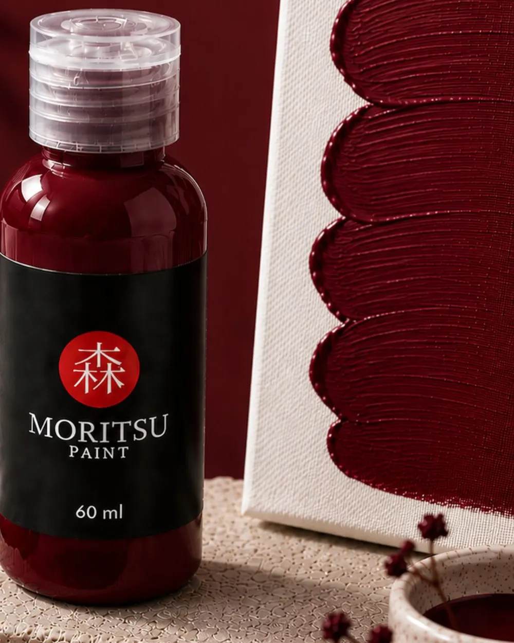 Moritsu Premium Acrylic Paint warna Maroon