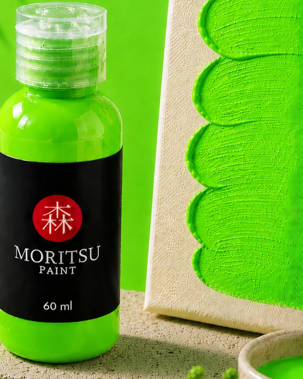 Moritsu Premium Acrylic Paint warna Neon Green