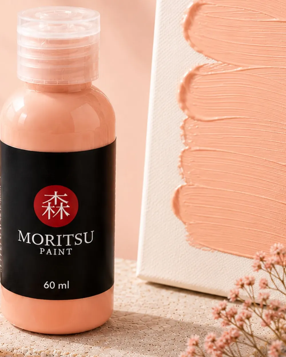 Moritsu Premium Acrylic Paint warna Peach Bloom