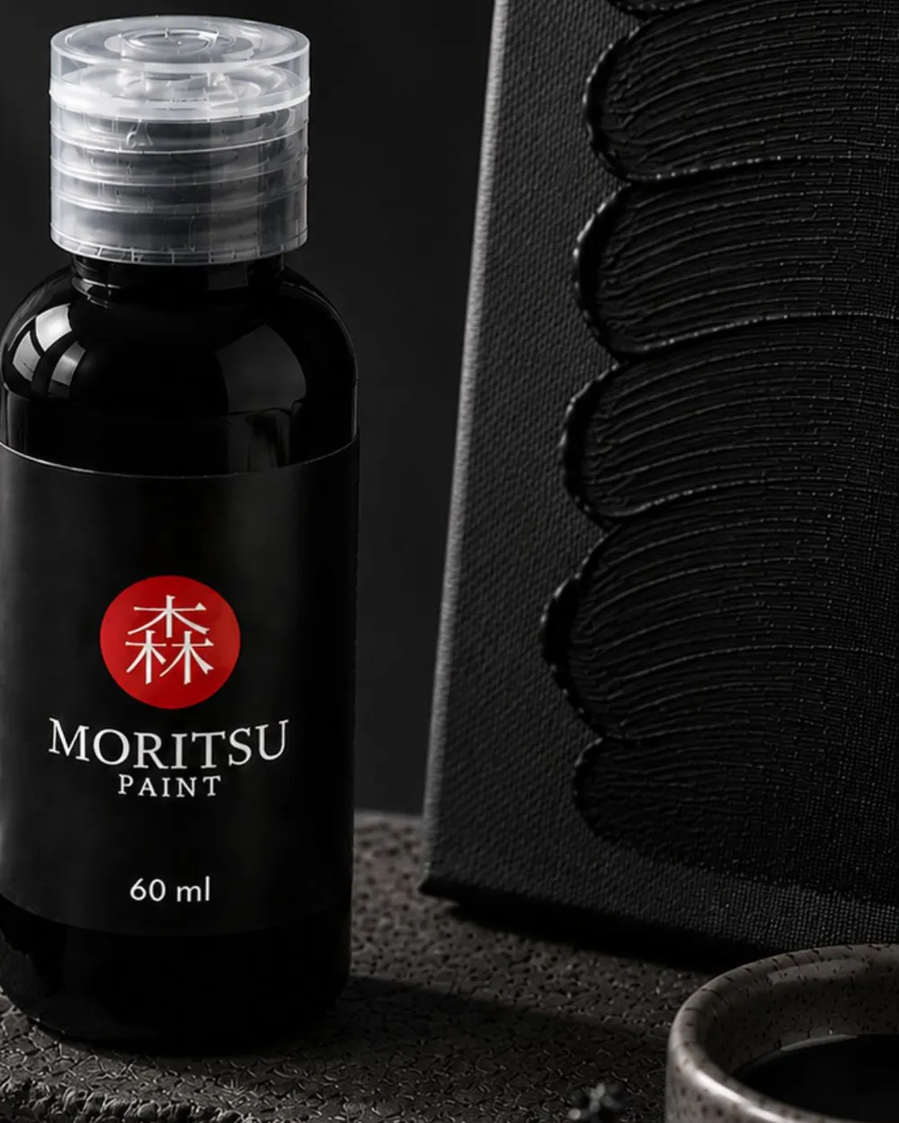 Moritsu Premium Acrylic Paint warna Total Black