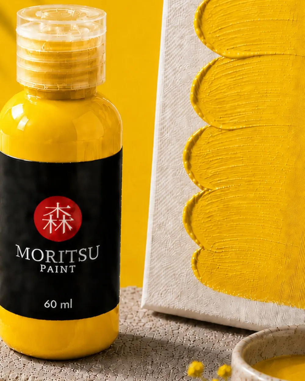 Moritsu Premium Acrylic Paint warna Yellow Primary