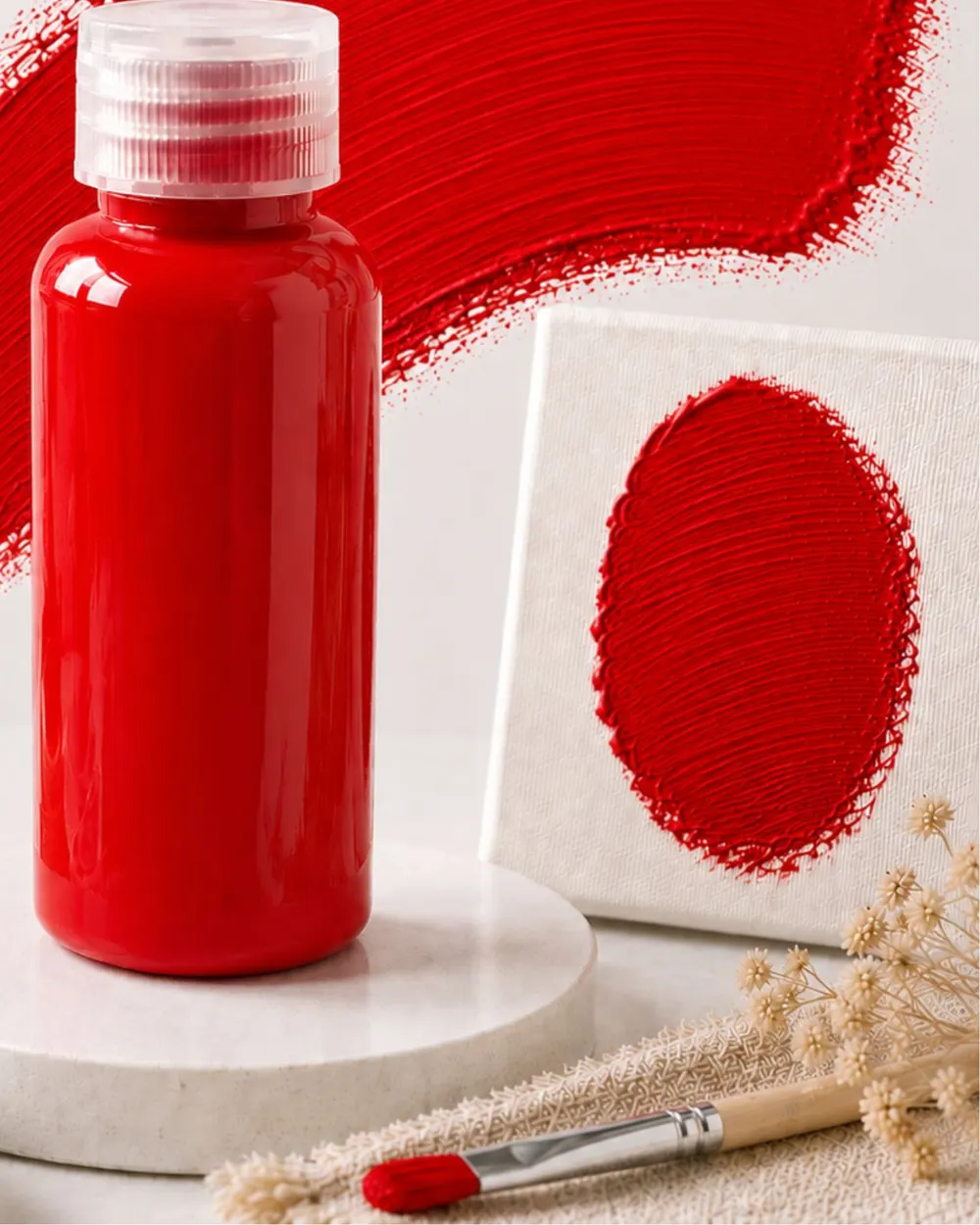 Moritsu Student Acrylic Paint warna Crimson Red