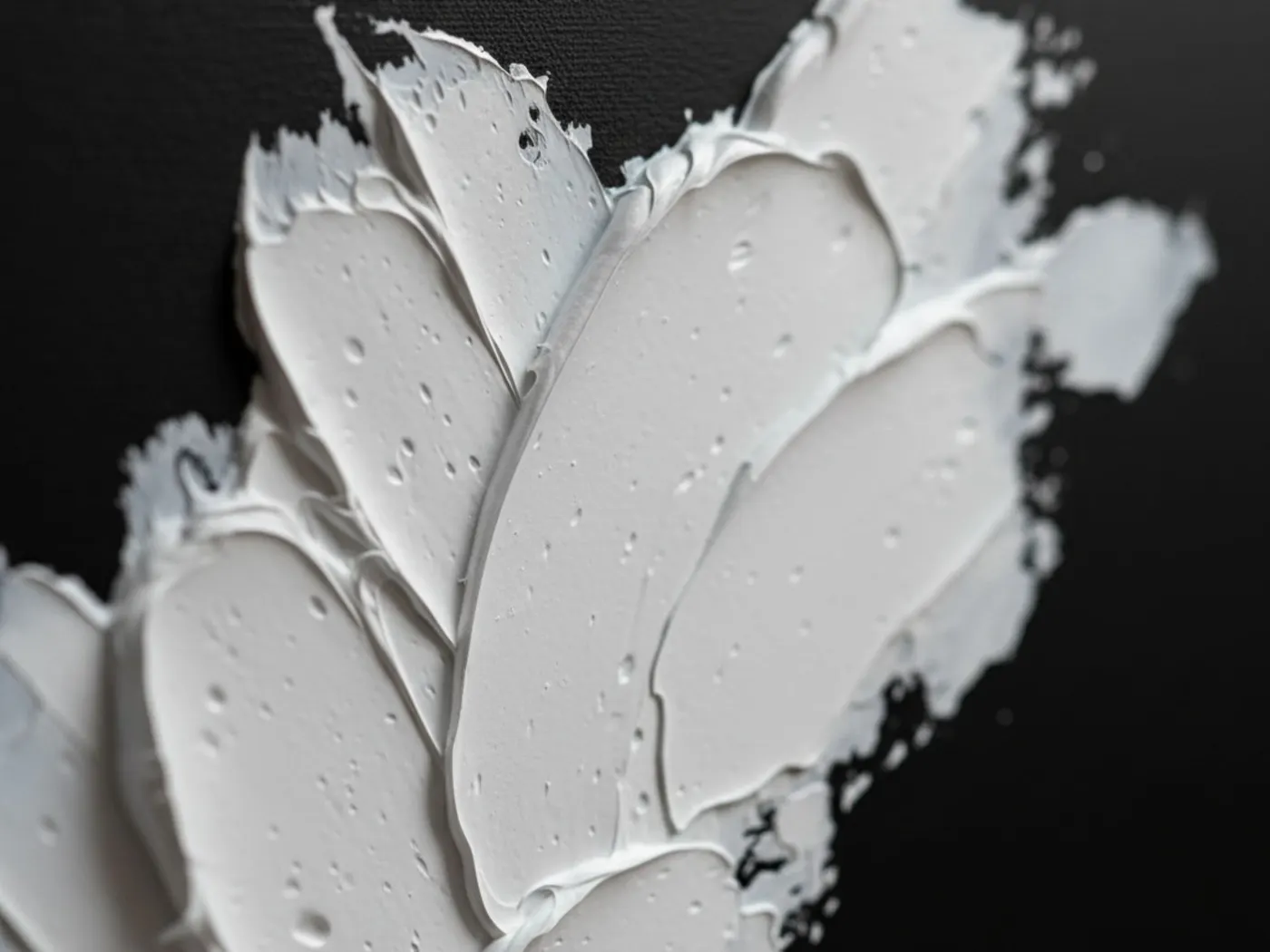 Tekstur tebal acrylic thick paste dari dekat