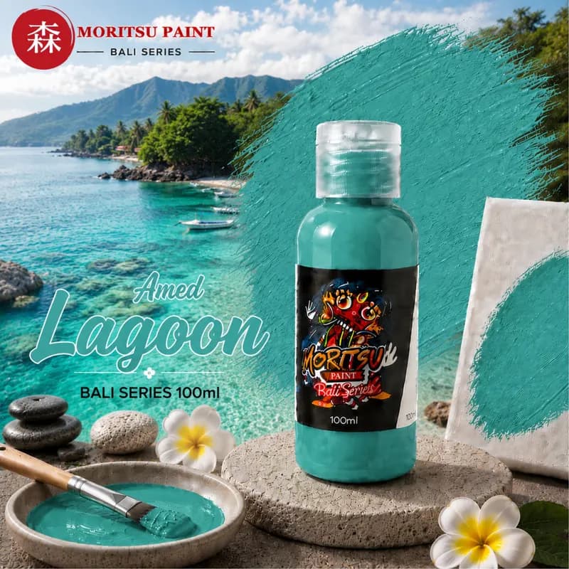 Moritsu Bali Series Acrylic Paint warna Amed Lagoon
