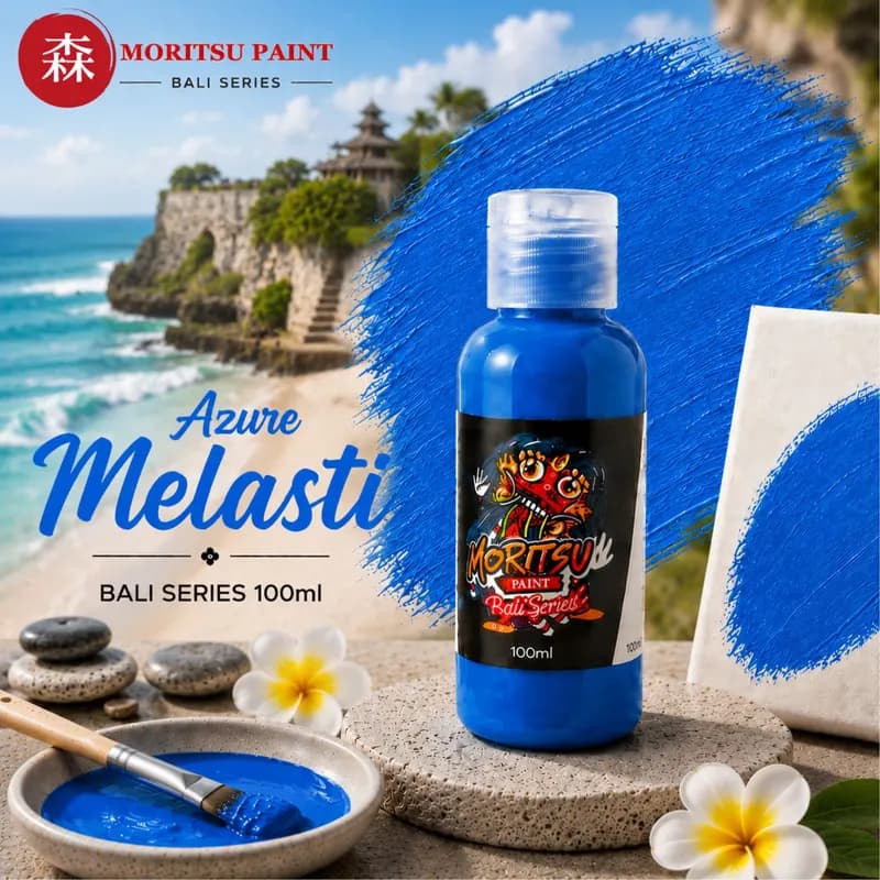Moritsu Bali Series Acrylic Paint warna Azure Melasti