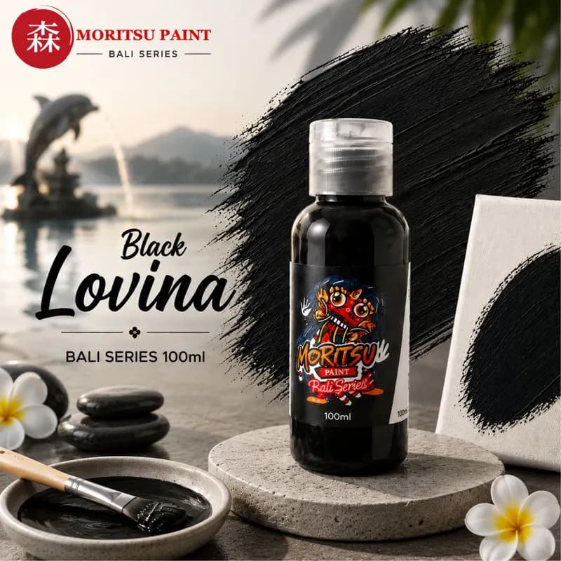 Moritsu Bali Series Acrylic Paint warna Black Lovina