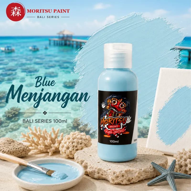 Moritsu Bali Series Acrylic Paint warna Blue Menjangan