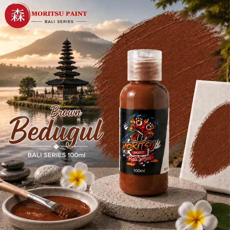 Moritsu Bali Series Acrylic Paint warna Brown Bedugul