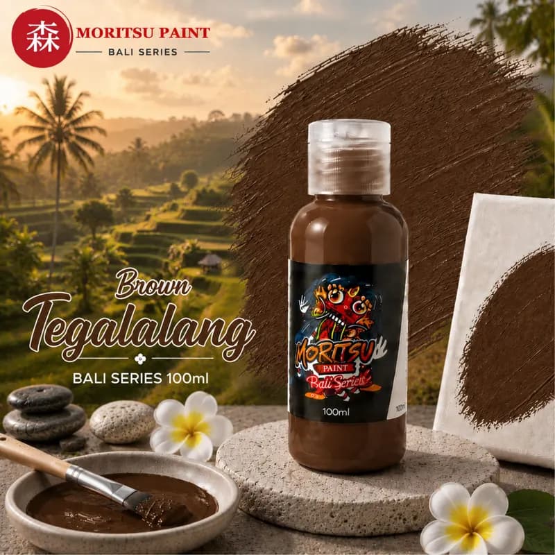 Moritsu Bali Series Acrylic Paint warna Brown Tegalalang