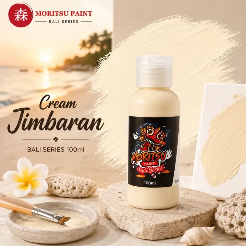 Moritsu Bali Series Acrylic Paint warna Cream Jimbaran