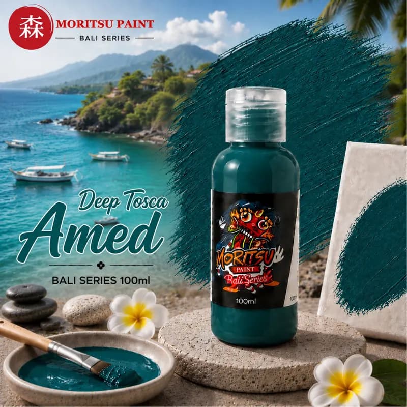 Moritsu Bali Series Acrylic Paint warna Deep Tosca Amed