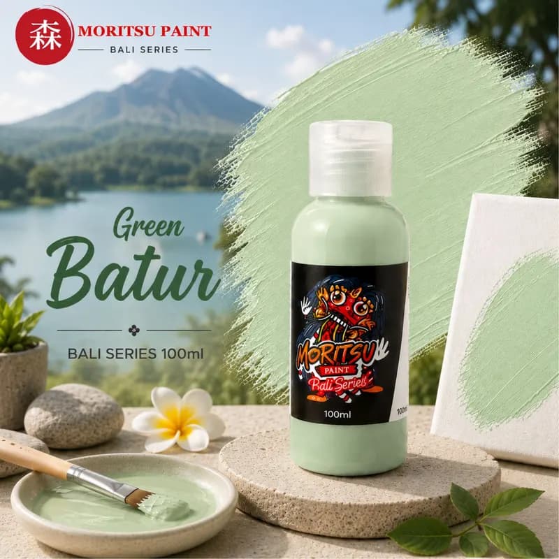Moritsu Bali Series Acrylic Paint warna Green Batur