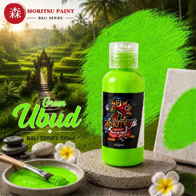 Moritsu Bali Series Acrylic Paint warna Green Ubud