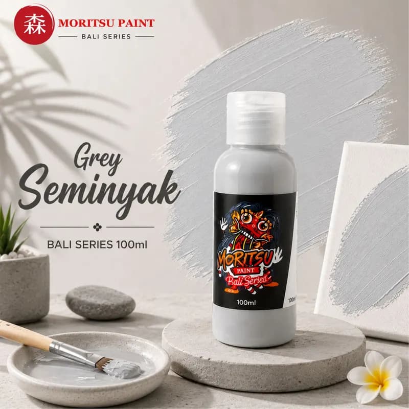 Moritsu Bali Series Acrylic Paint warna Grey Seminyak