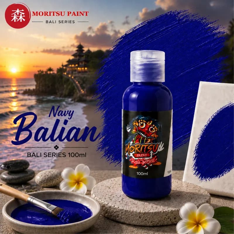 Moritsu Bali Series Acrylic Paint warna Navy Balian