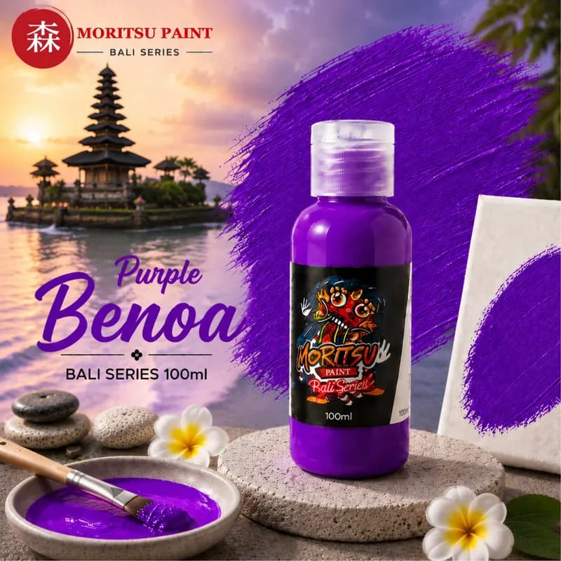 Moritsu Bali Series Acrylic Paint warna Purple Benoa