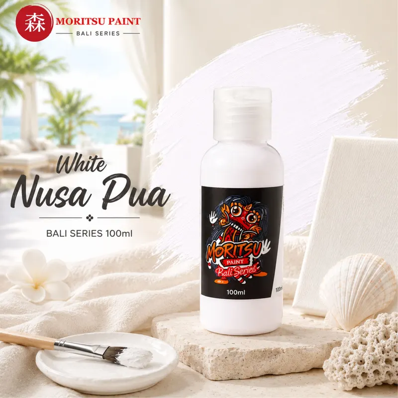 Moritsu Bali Series Acrylic Paint warna White Nusa Dua