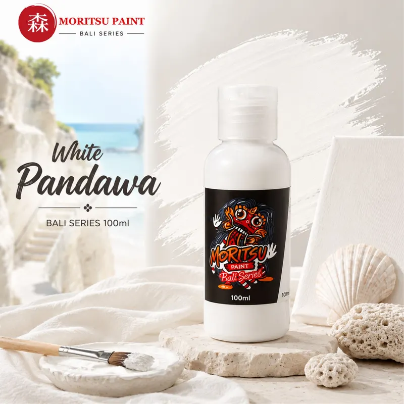 Moritsu Bali Series Acrylic Paint warna White Pandawa