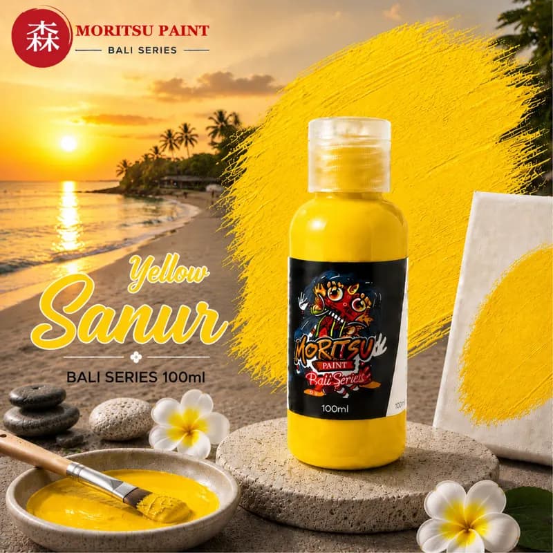 Moritsu Bali Series Acrylic Paint warna Yellow Sanur