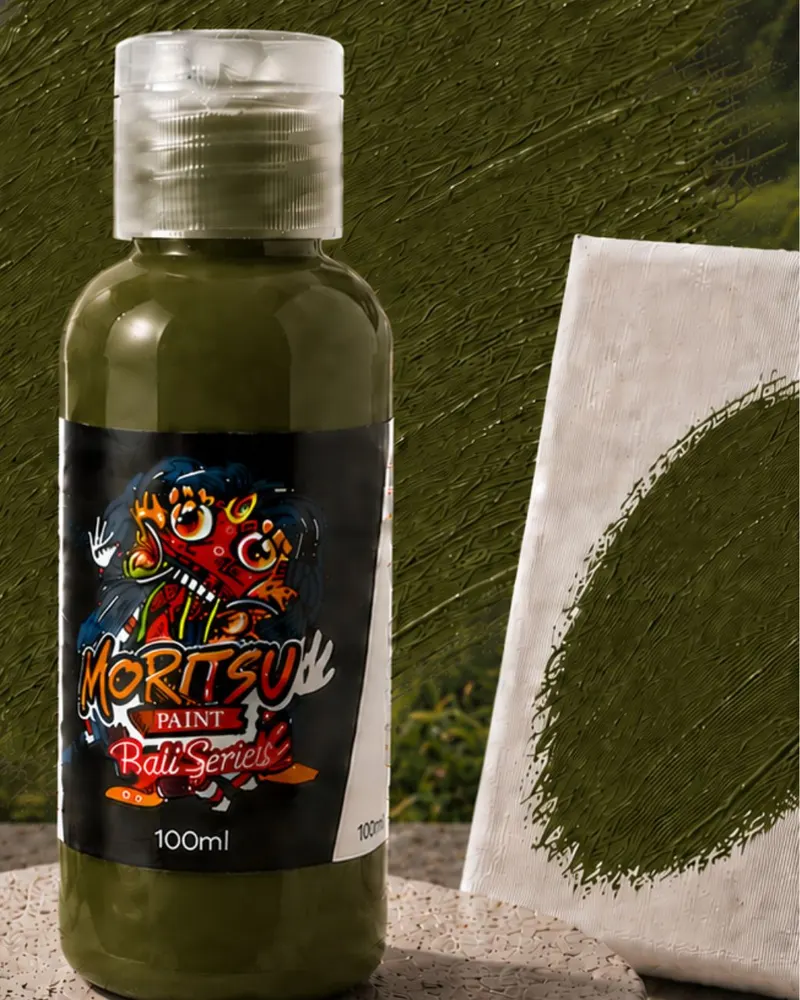 Moritsu Bali Series Acrylic Paint warna Green Campuhan